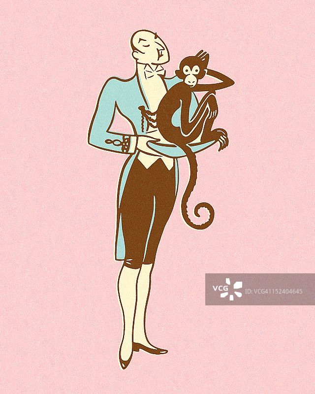 holding monkey图片素材