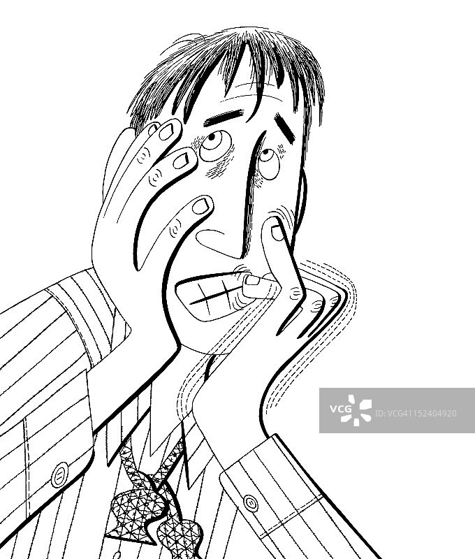 焦虑的男人图片素材
