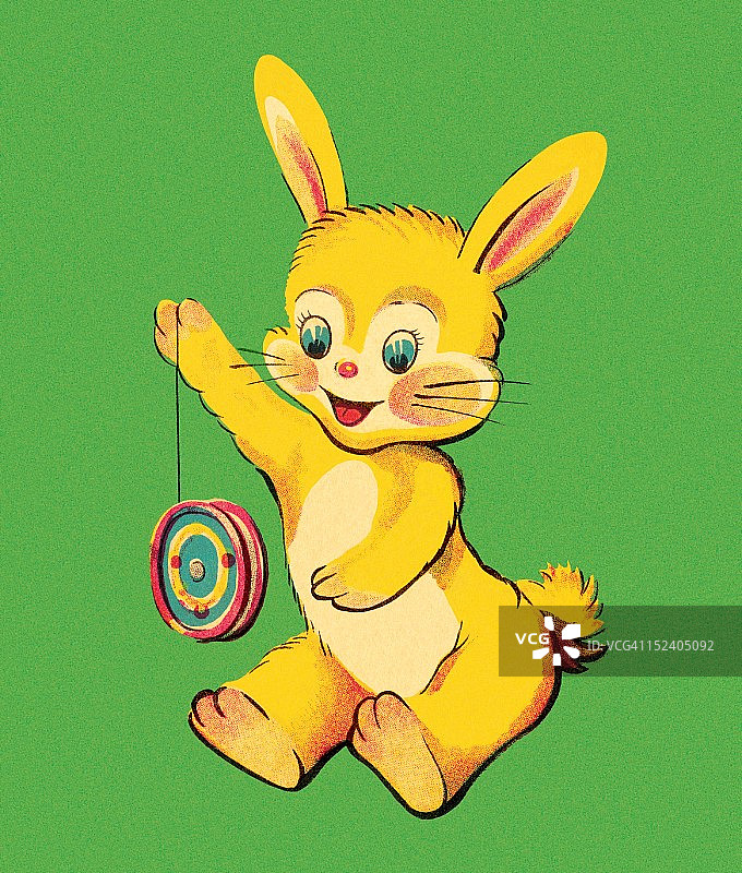 兔子玩悠悠球图片素材