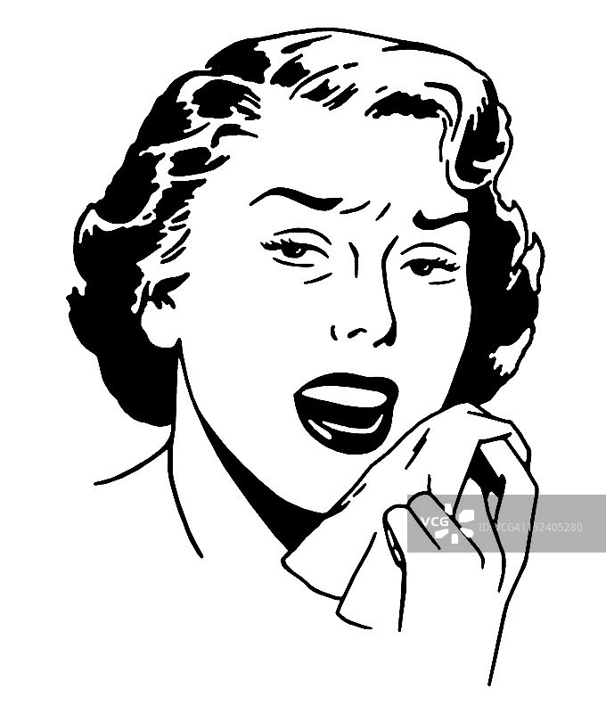 女人打喷嚏图片素材