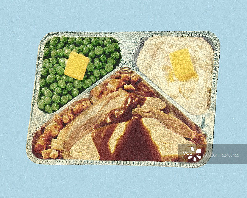 复古电视晚餐图片素材