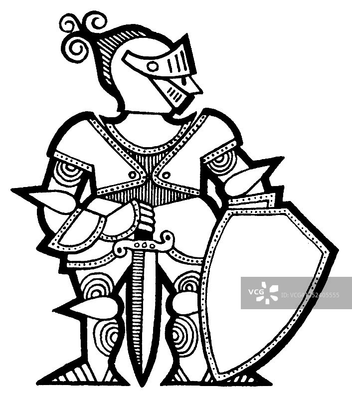 身穿盔甲的骑士图片素材