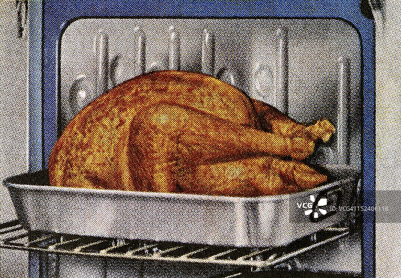 烤箱里的火鸡图片素材