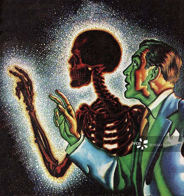 男人和X光图片素材