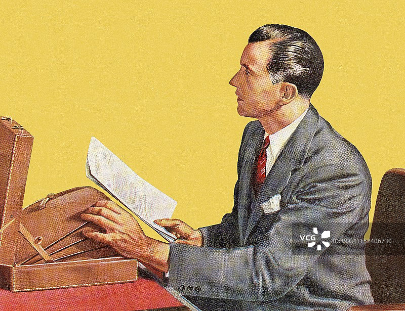 拿着文件的男人图片素材