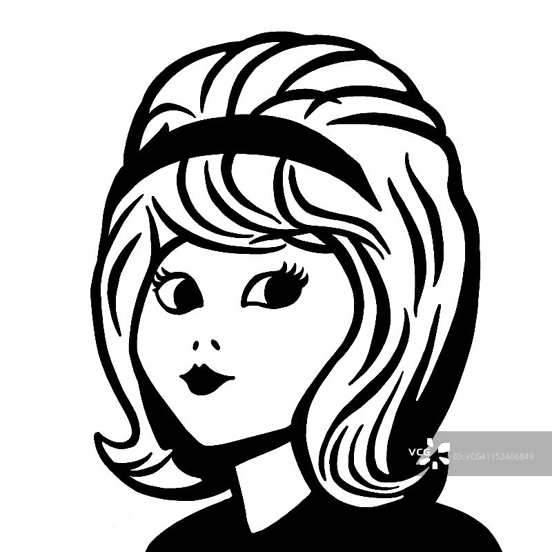 戴头带的女人图片素材