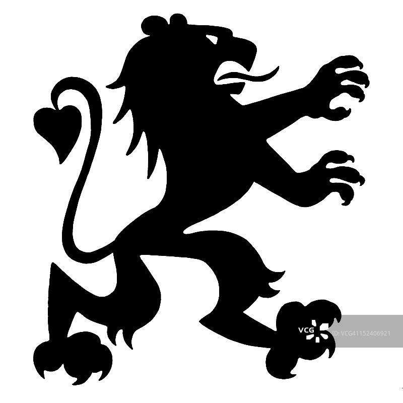 直立狮子图片素材