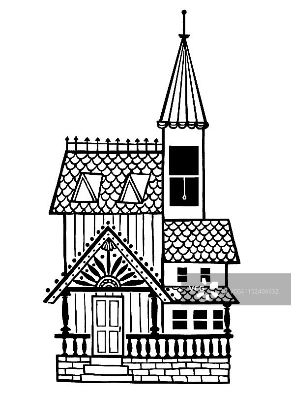 大型维多利亚式房屋图片素材