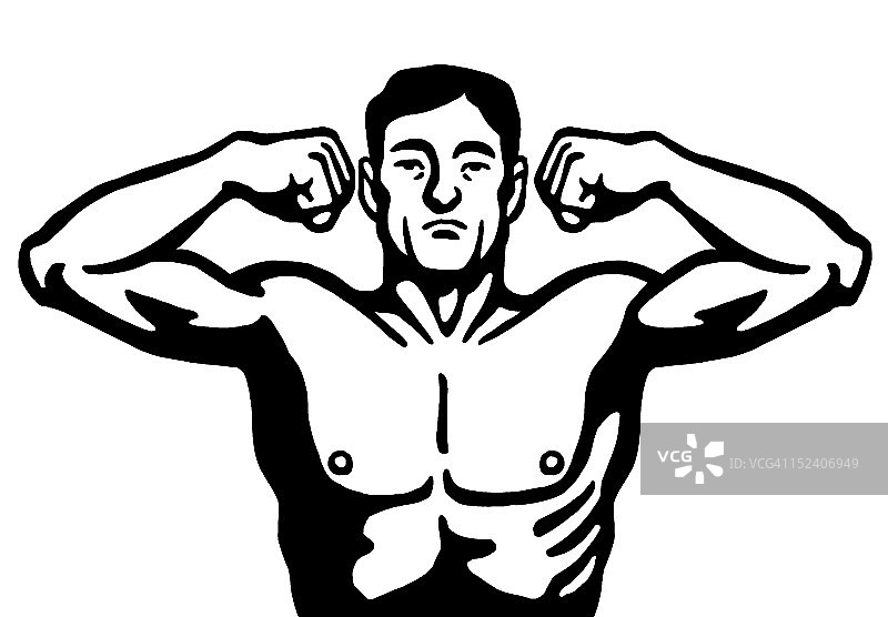 男人展示肌肉图片素材