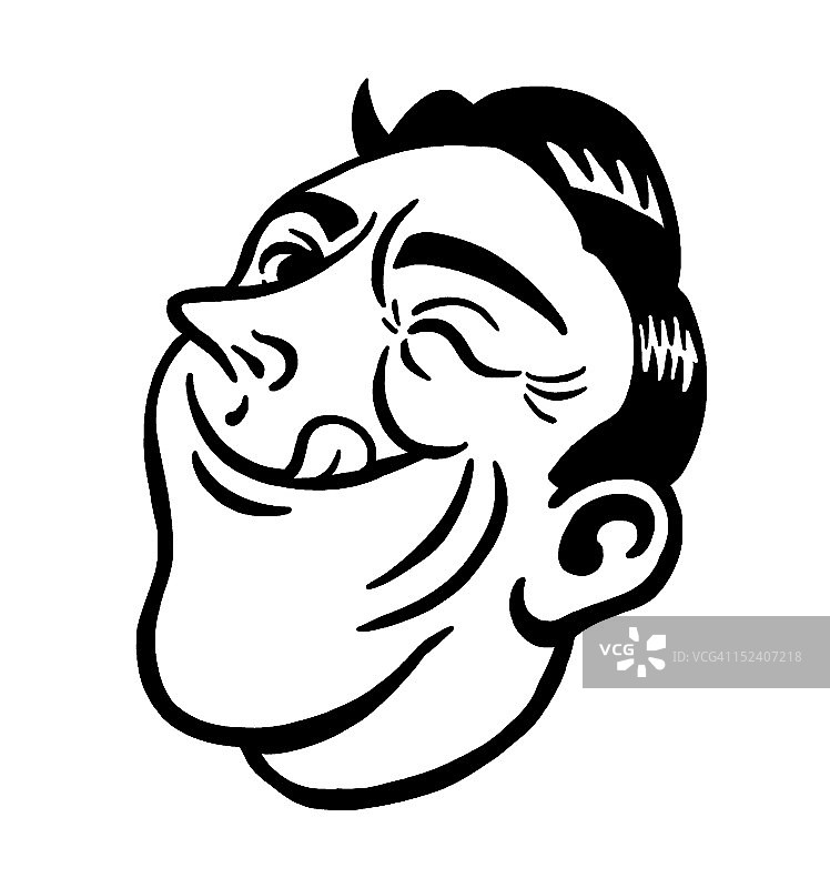 男人笑着伸出舌头图片素材