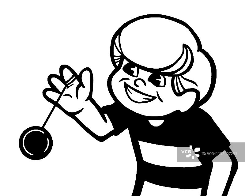 玩悠悠球的男孩图片素材