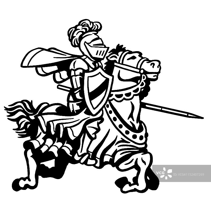 骑士骑马比武图片素材