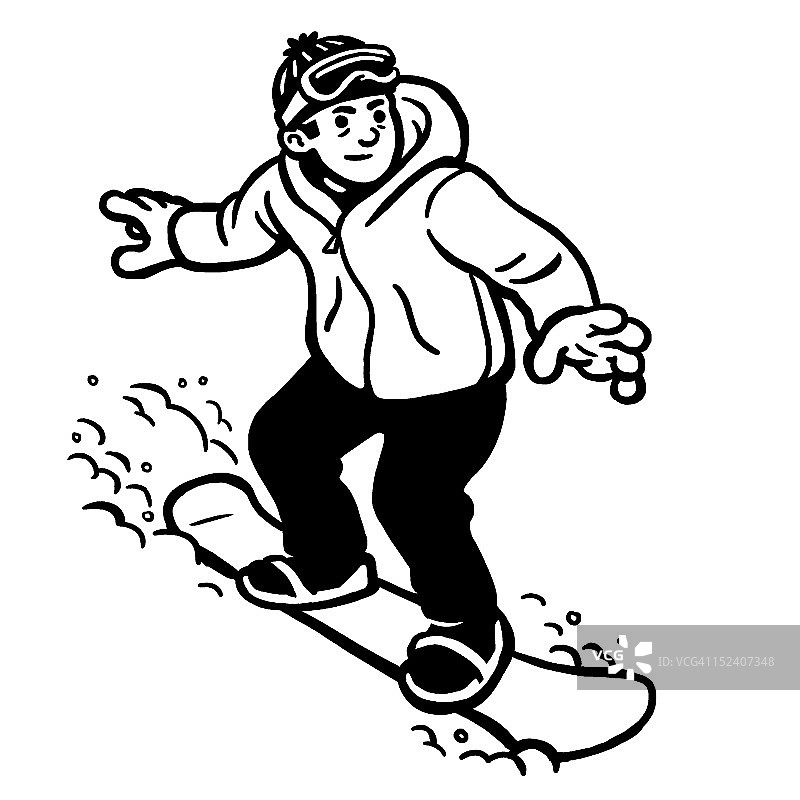 男人单板滑雪图片素材