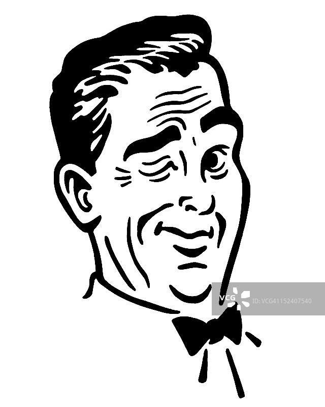 男人眨眼图片素材