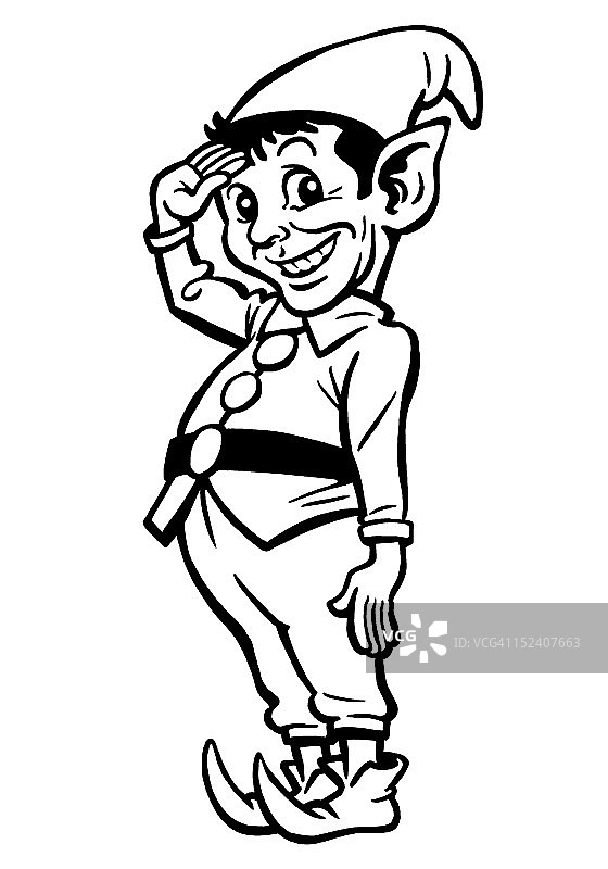 精灵敬礼图片素材