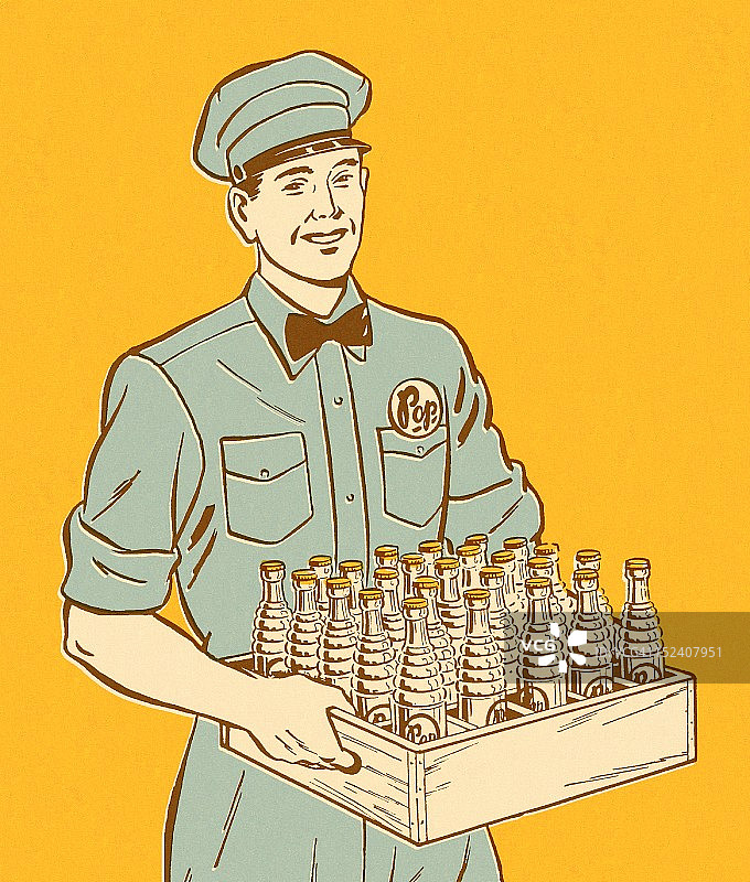 波普外卖员图片素材