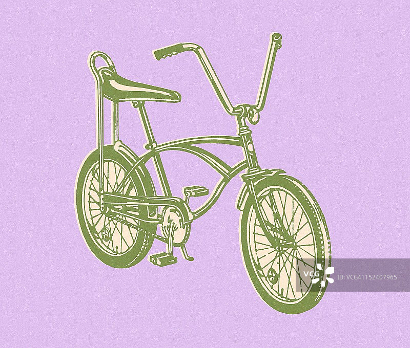 老式香蕉座自行车图片素材