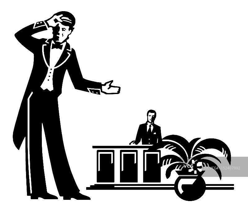 门卫和前台接待员图片素材