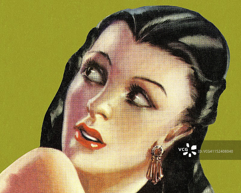 回头看的女人图片素材