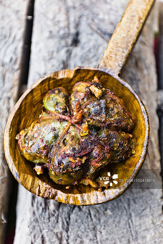 杰尔巴岛的突尼斯Osban蔬菜包裹菜肴图片素材