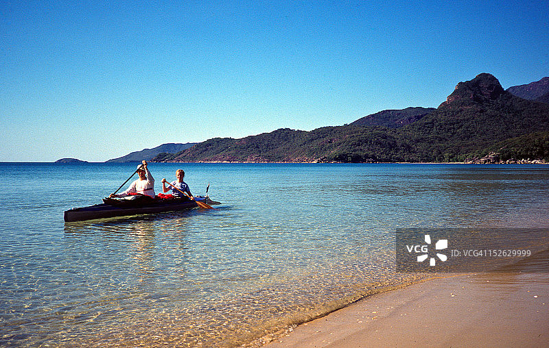 欣钦布鲁克岛的皮划艇爱好者图片素材