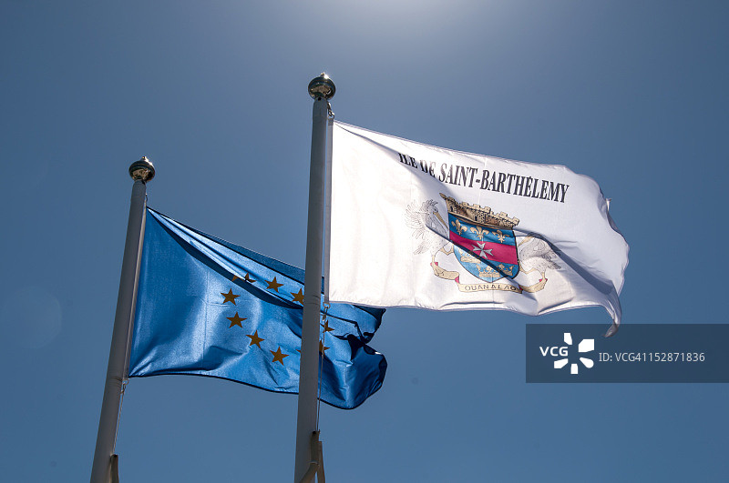 圣巴泰勒米岛旗帜图片素材