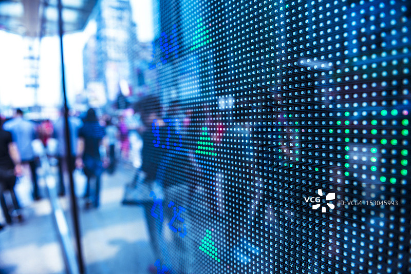 显示股票市场图表图片素材