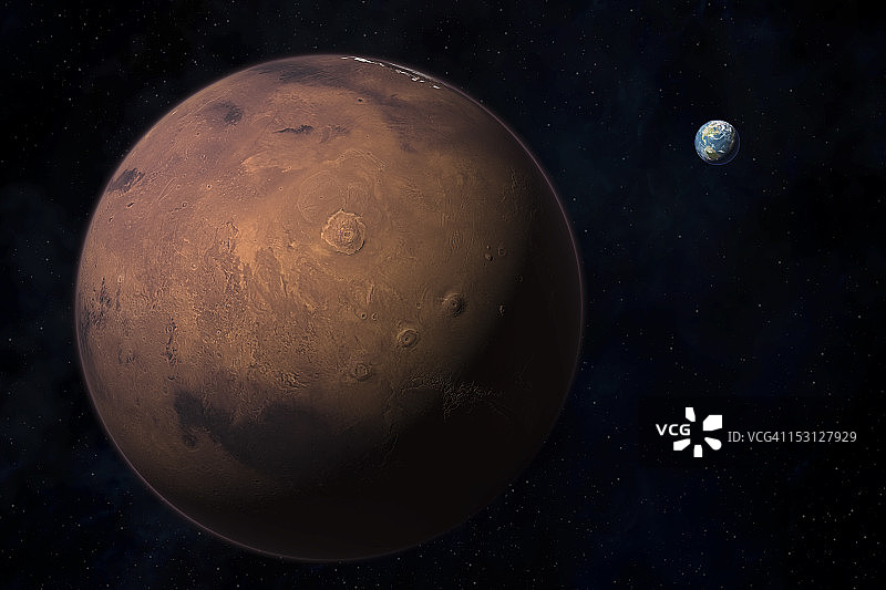 火星与地球图片素材