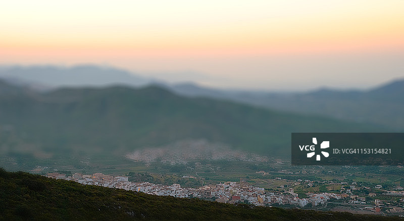 贝尼塔切尔的倾斜移轴摄影图片素材