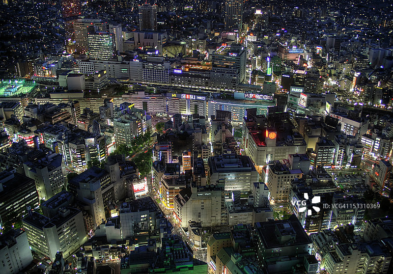 池袋站夜景图片素材