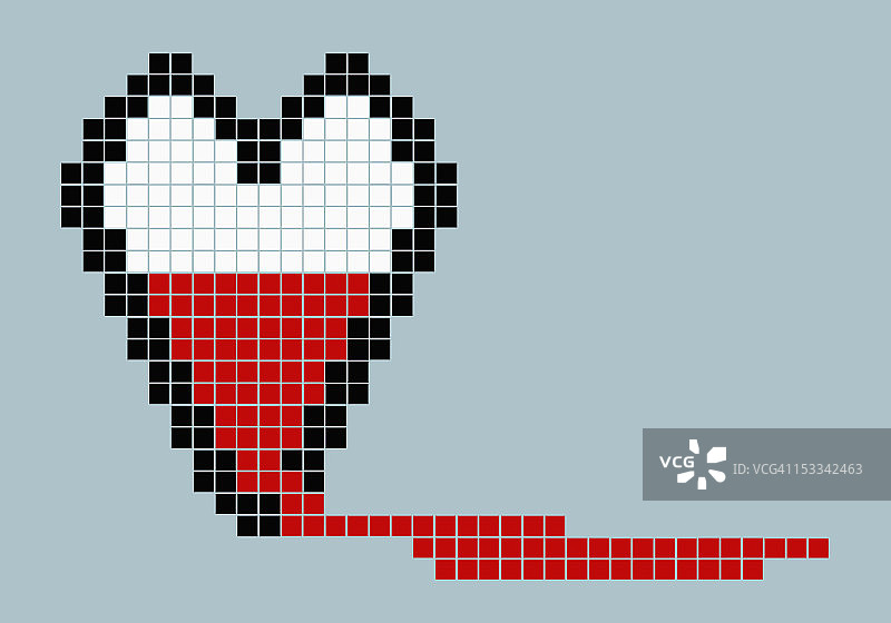 8位像素风格滴血的心图片素材