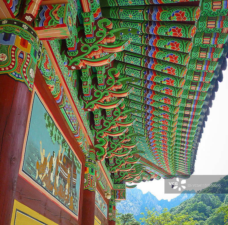 雪岳山佛教寺庙图片素材