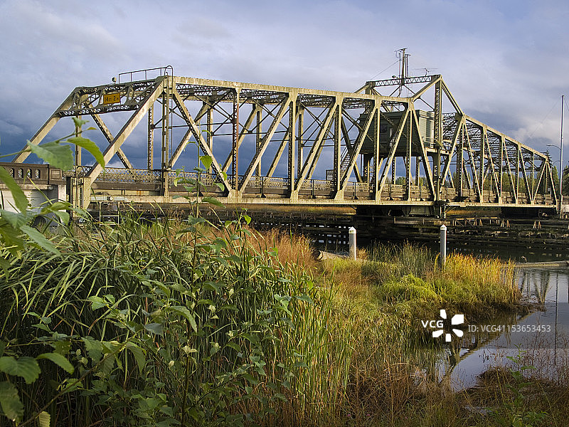 伊贝沼泽上的桥梁图片素材
