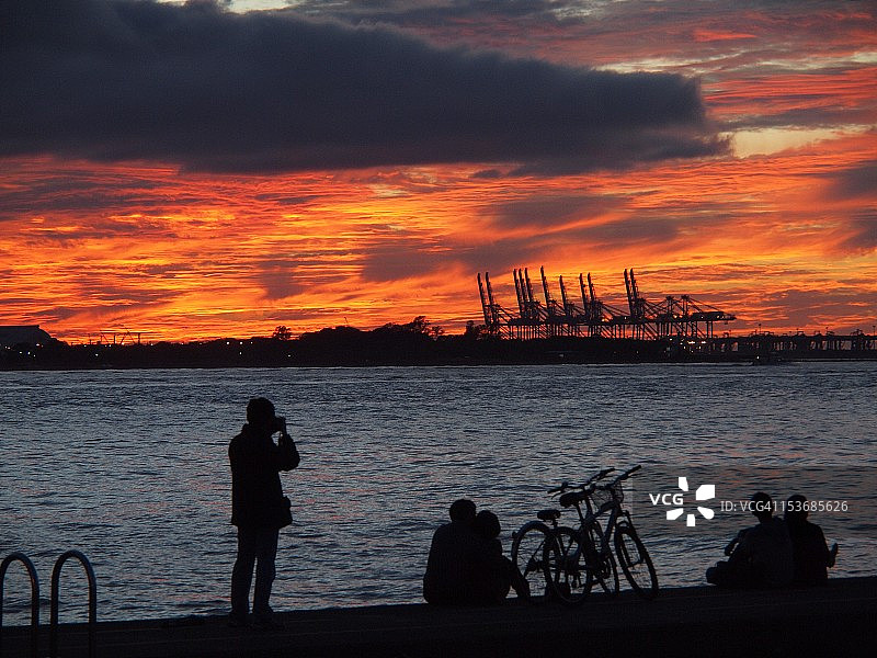 台北的日落图片素材