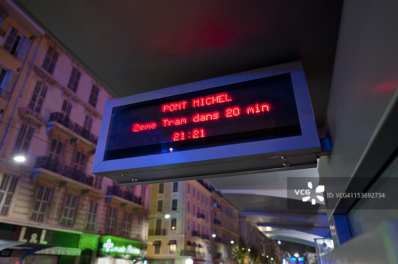 有轨电车信息牌图片素材