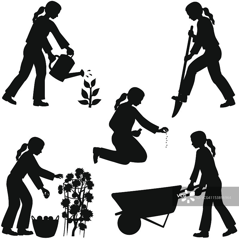 园艺剪影图片素材