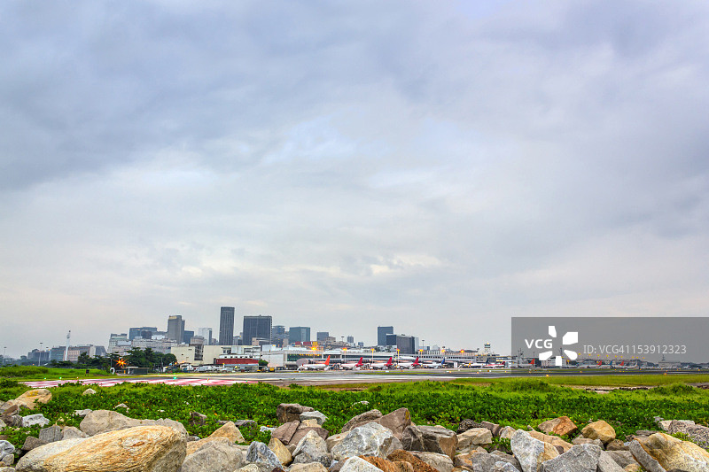 里约热内卢市中心与机场图片素材