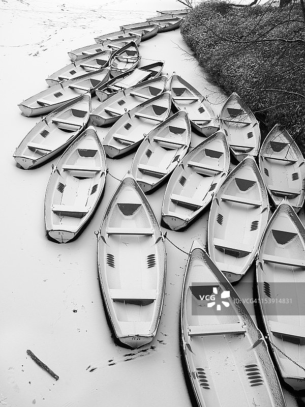 冰冻的船只图片素材