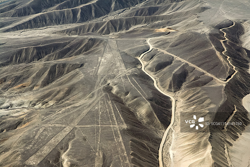 纳斯卡线条鸟瞰图片素材