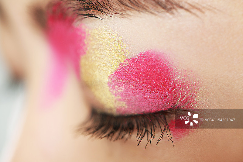 彩色之美，眼部特写图片素材