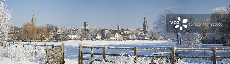 冬季的佐治亚小镇斯坦福德图片素材