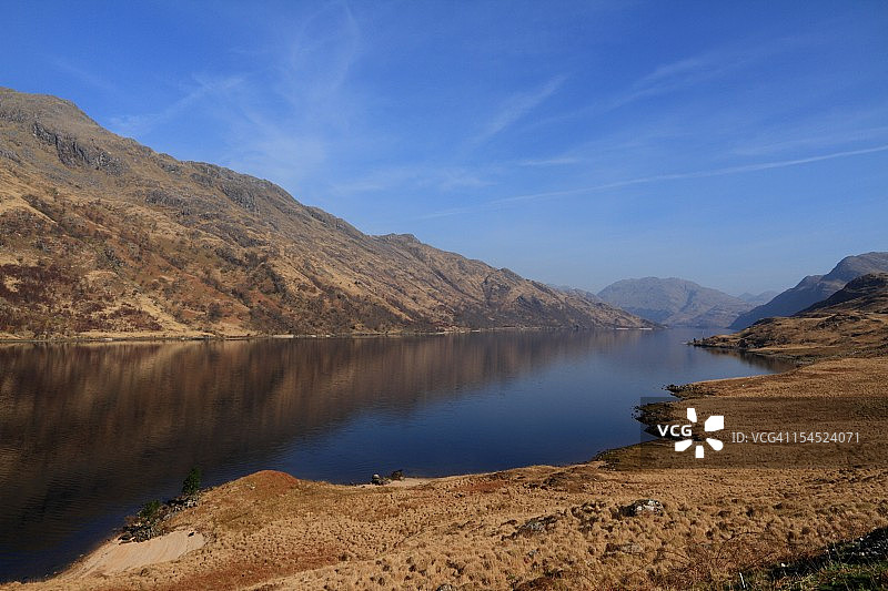 苏格兰高地的希尔湖图片素材