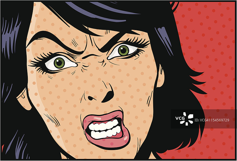 愤怒的女人图片素材