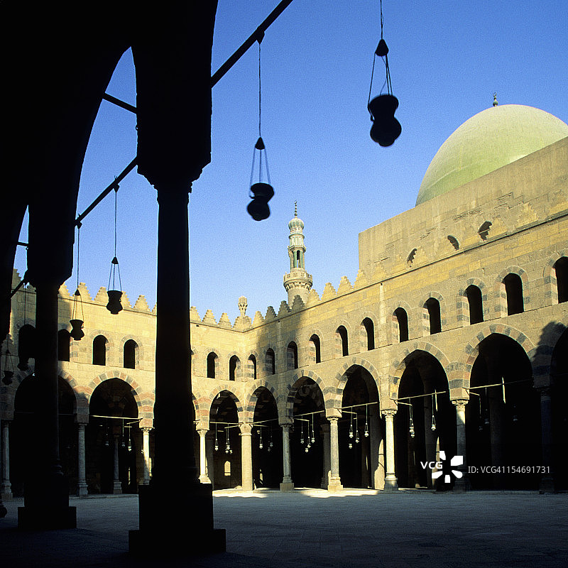 埃及开罗的纳赛尔·穆罕默德清真寺图片素材