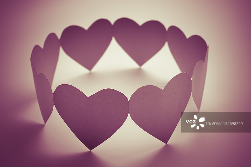 纸质爱心圈图片素材
