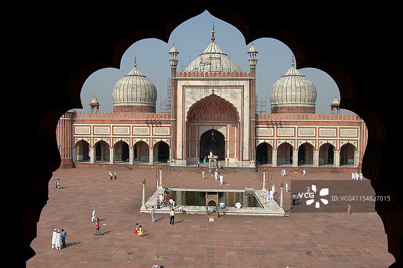 德里贾玛清真寺拱门图片素材