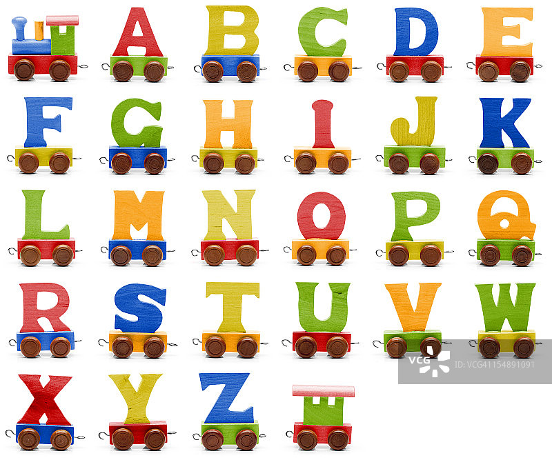 玩具火车字母图片素材