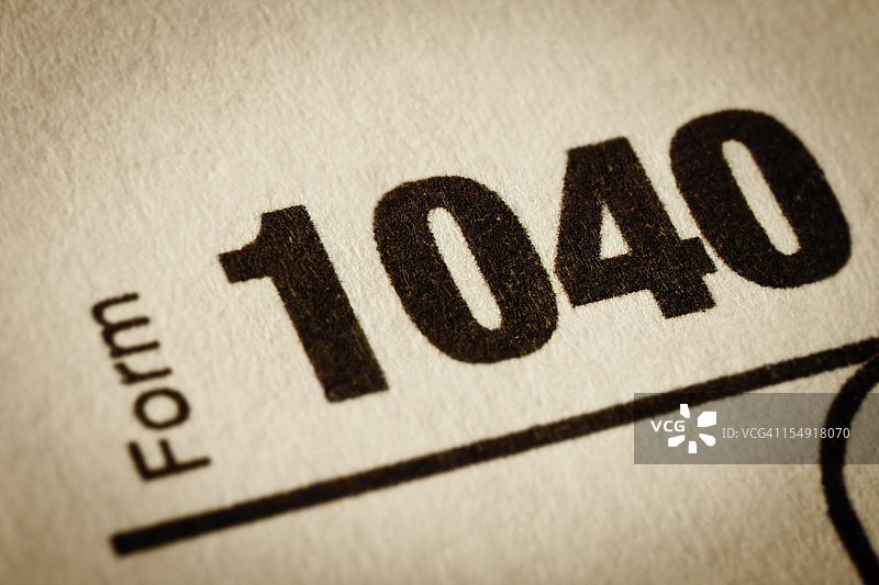 1040所得税申报表图片素材