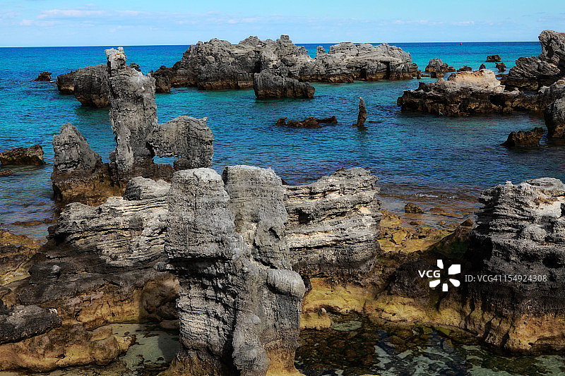 百慕大圣乔治的礁石风光图片素材