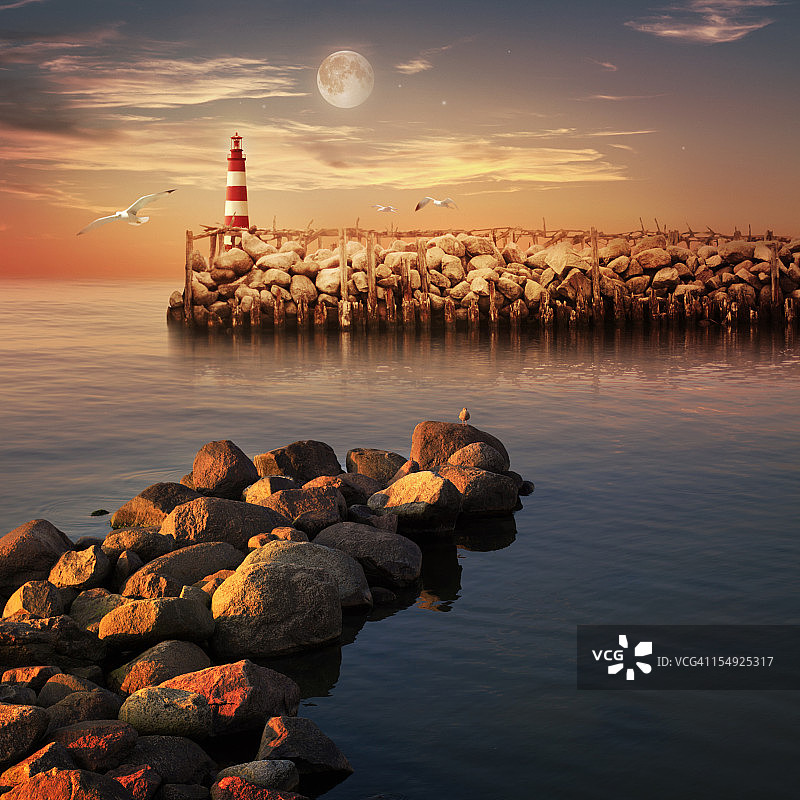 日落海景图片素材